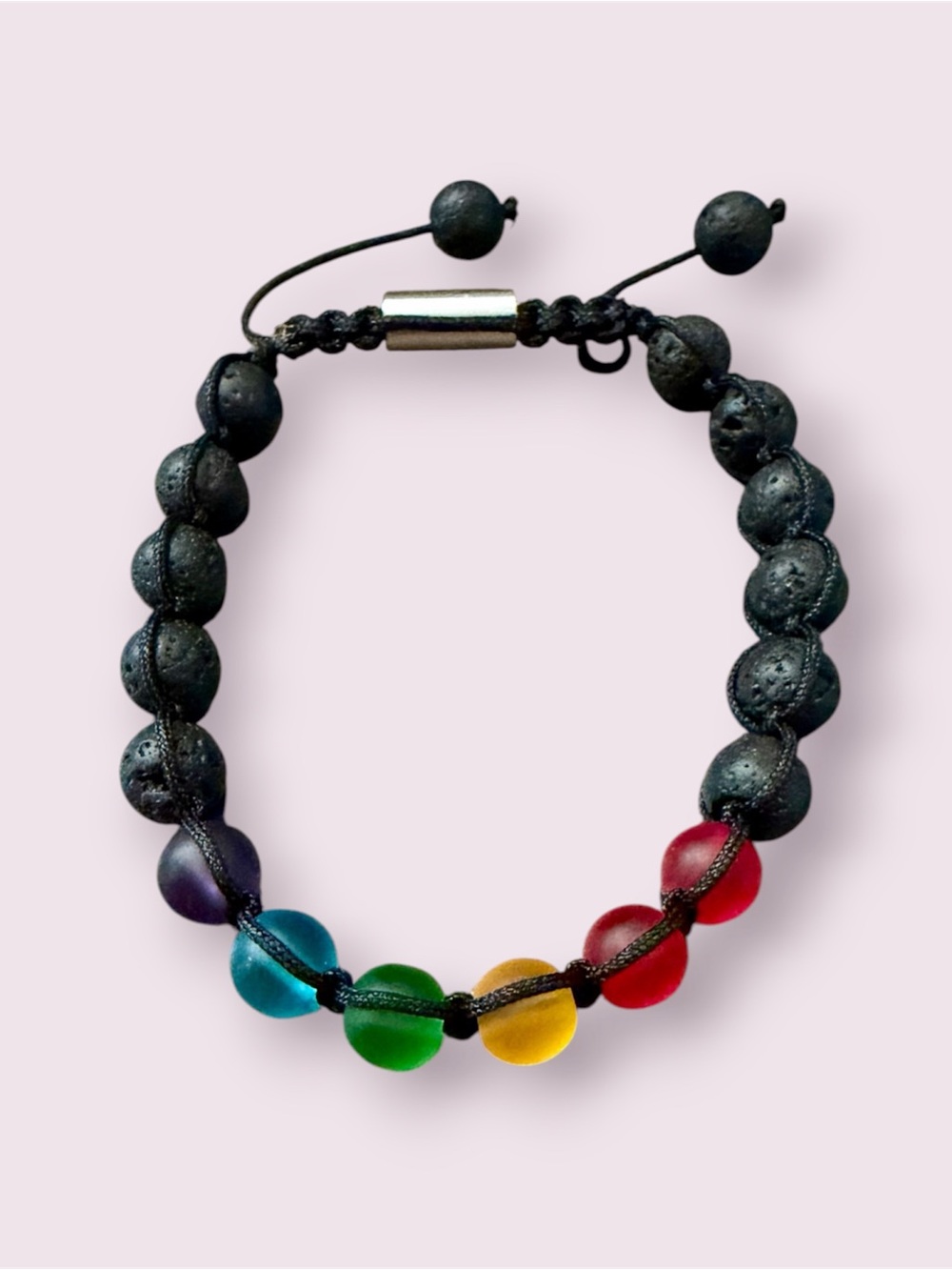 Chakra Rainbow Beaded Bracelet - Adjustable